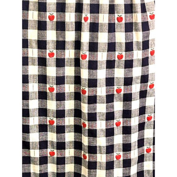 Vintage 70s Handmade Novelty Apples Gingham Set Deadstock JH Shirt Cottagecore - Picture 15 of 16